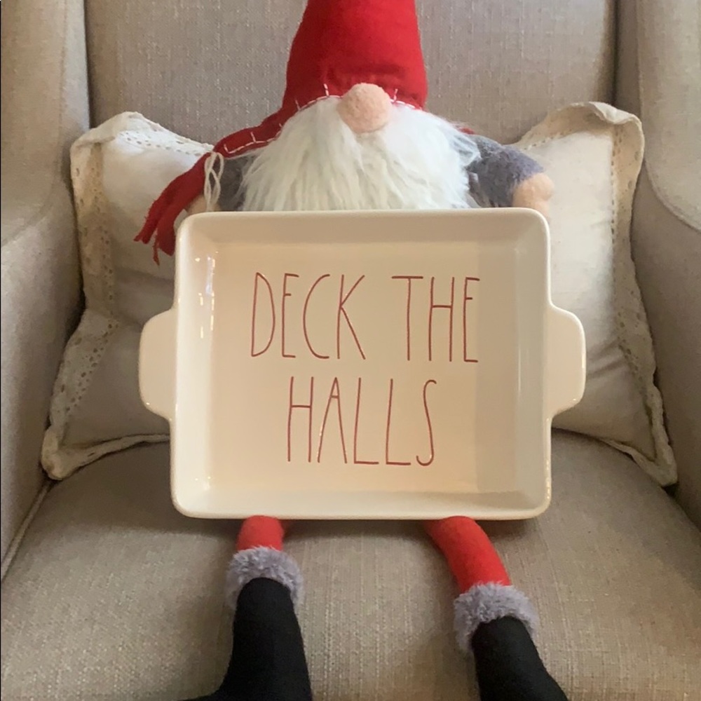 Rae Dunn deck the halls baking dish